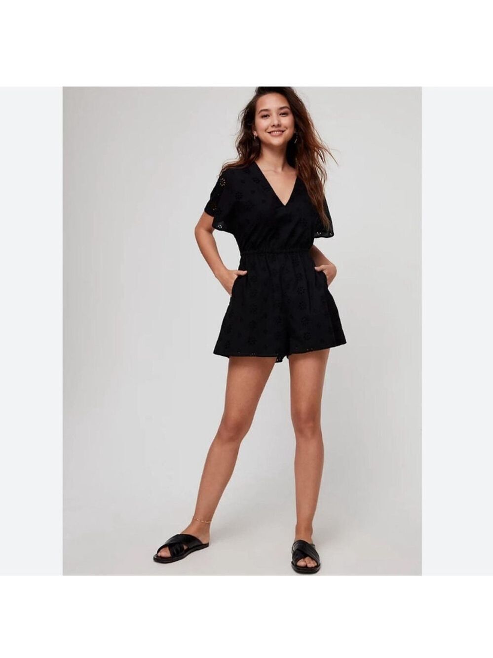 * Sunday Best Kensley Cotton Eyelet Broderie Romper Jumpsuit Size S